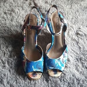 Blue Moda Wedges